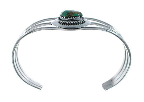Native American Turquoise Sterling Silver Tear Drop Navajo Cuff Bracelet X11407